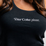 Diet Coke Please - Rib Tank - Black Snow