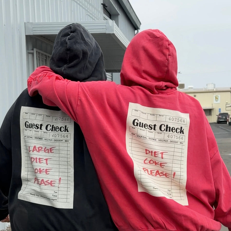 Diet Coke Please - Hideout Hoodie - Black Snow