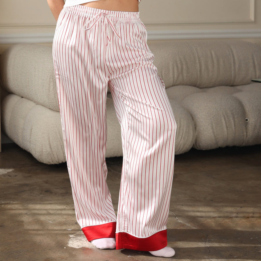 Red Stripe - Silky PJ Set - Red Stripe - The Laundry Room