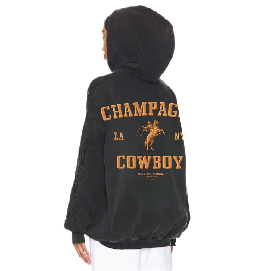 Champagne Cowboy - Hideout Hoodie - Black Snow - The Laundry Room