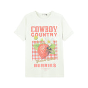 Cowboy Country Berries - Oversized Tee - Bone - The Laundry Room