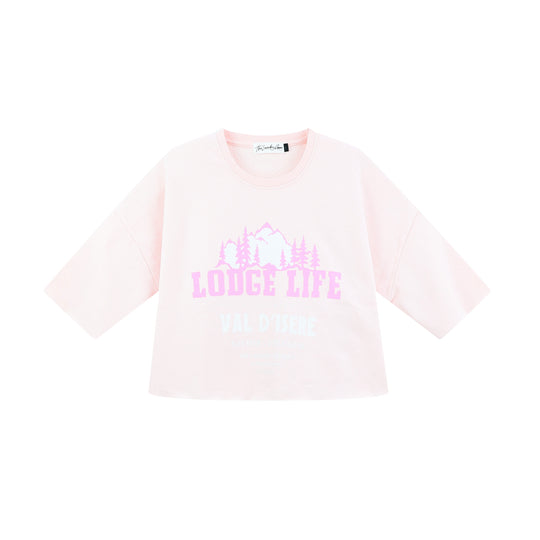 Lodge Life Savoie France - Crop Jumper - Blush Pink - The Laundry Room
