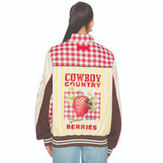 Cowboy Country Grown Wild Berries - Racing Jacket - Red Gingham - The Laundry Room