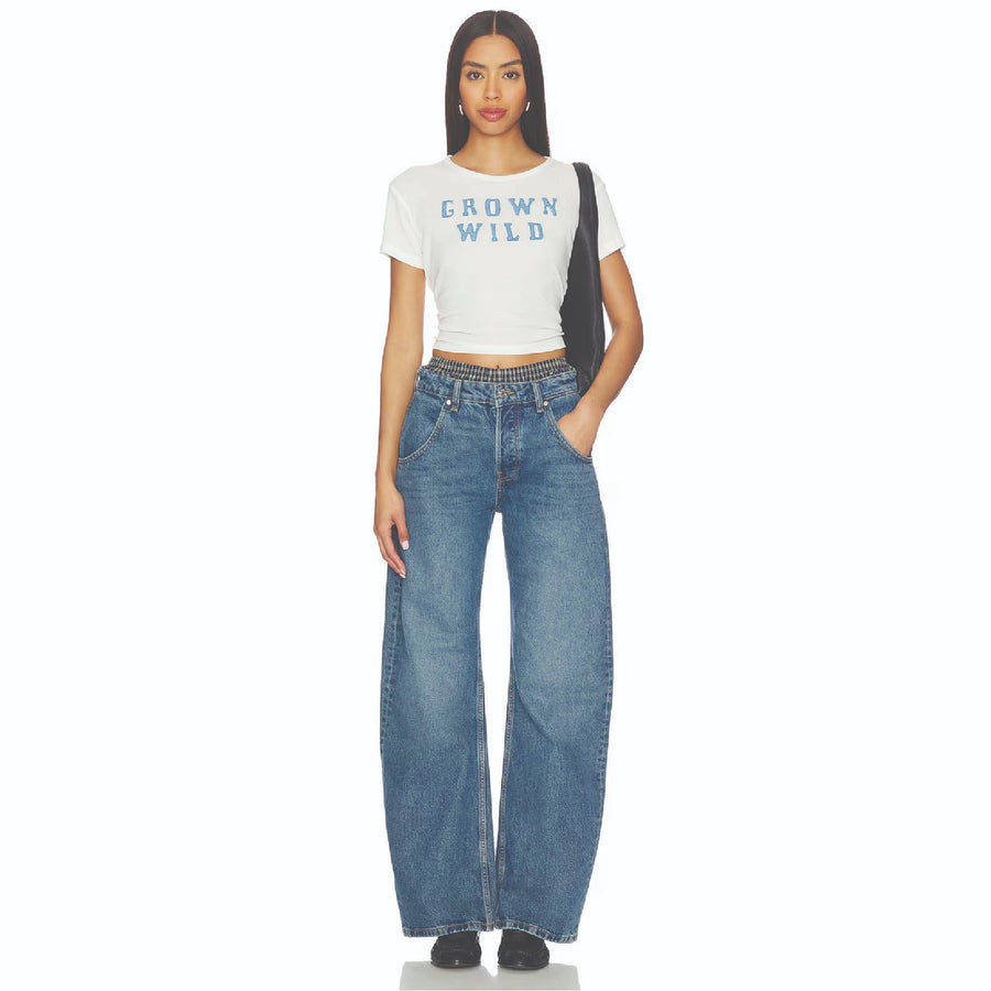 Grown Wild Denim - Baby Tee - White - The Laundry Room
