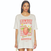 Cowboy Country Berries - Oversized Tee - Bone - The Laundry Room