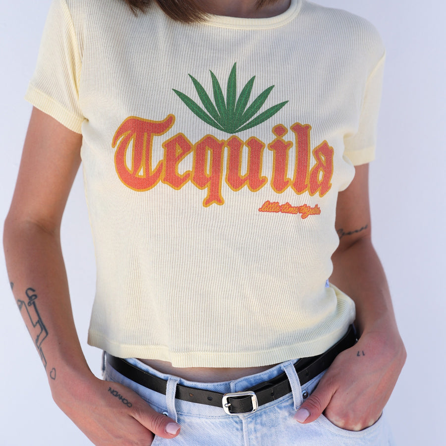 Tequila Little Time Together - Baby Tee - Vintage Yellow - The Laundry Room