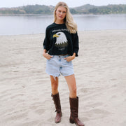 Officially Ruffled - Crop Jumper - Black Snow - The Laundry Room