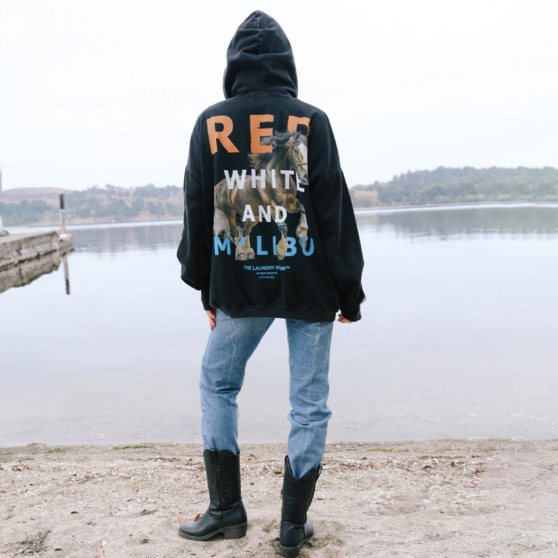 Red White And Malibu - Hideout Hoodie - Black Snow - The Laundry Room