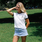 Ain't My First Ain't My Last - Perfect Ringer Tee - White & Black Snow - The Laundry Room