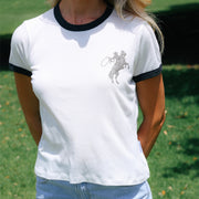 Ain't My First Ain't My Last - Perfect Ringer Tee - White & Black Snow - The Laundry Room