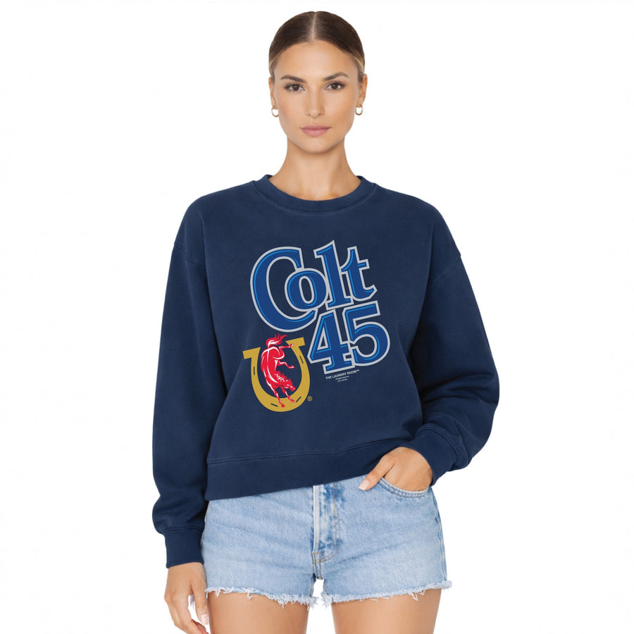 Colt 45 - Classic Crewneck Sweater - Navy Snow