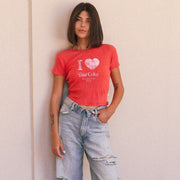 I Heart Diet Coke - Baby Tee - Vintage Red