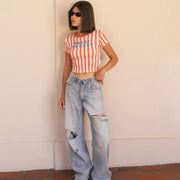 Saint Tropez - Baby Tee - Multi