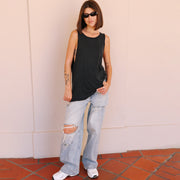 Essentials - Papa Tank - Black Snow