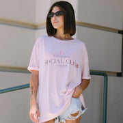 Champagne Social Club - Oversized Tee - Blush Pink