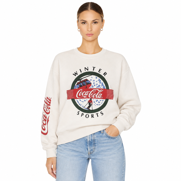 Coca Cola Winter Sport - Classic Crewneck Sweater - Bone