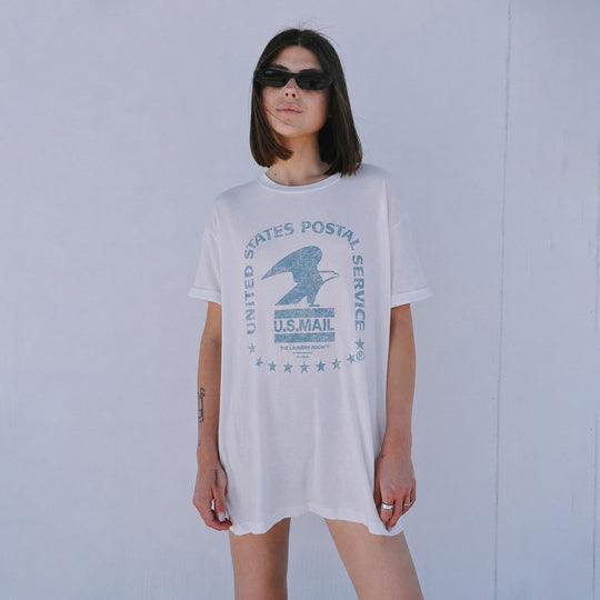 USPS - Oversized Tee - White