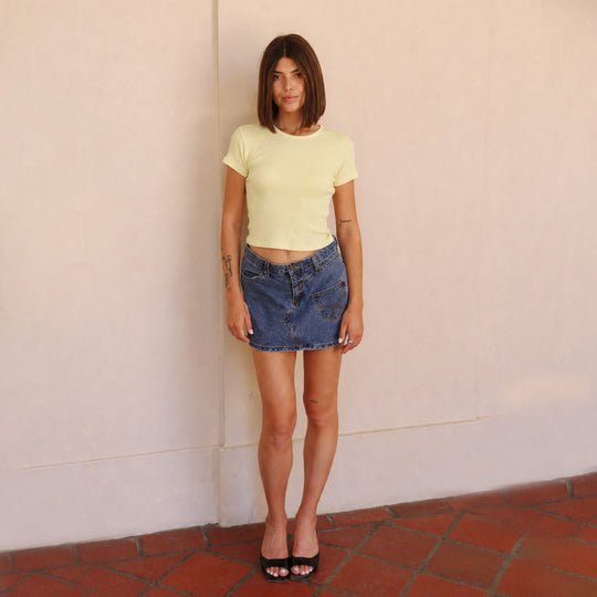 Essentials - Baby Tee - Vintage Yellow