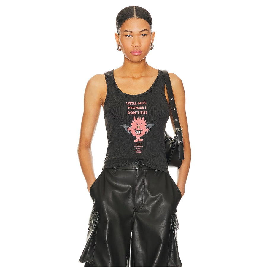 Little Miss Promise I Dont Bite - Rib Tank - Black Snow