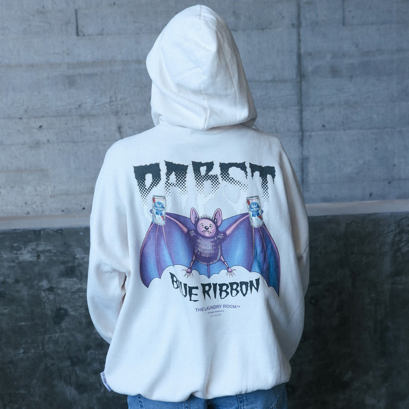 Pabst Blue Ribbon Bat - Hideout Hoodie - Bone - The Laundry Room