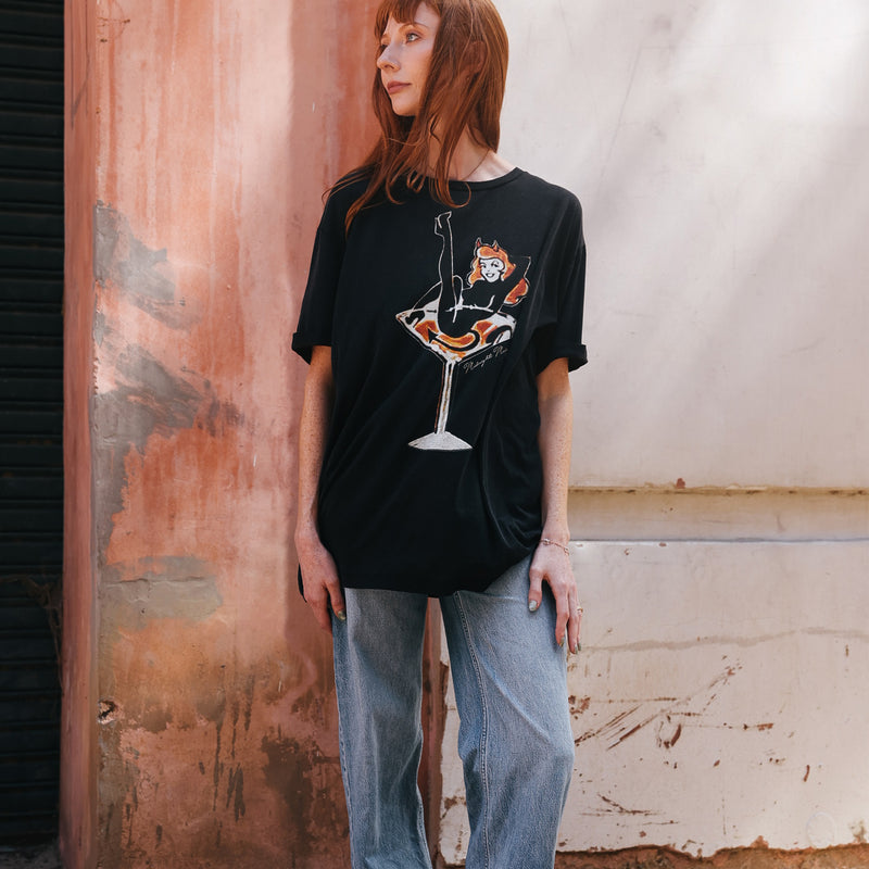 Devil's Midnight Margaritas - Oversized Tee - Black Snow - The Laundry Room