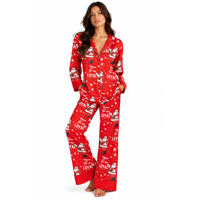 Ain't Loyal - Silky PJ Set - Red - The Laundry Room