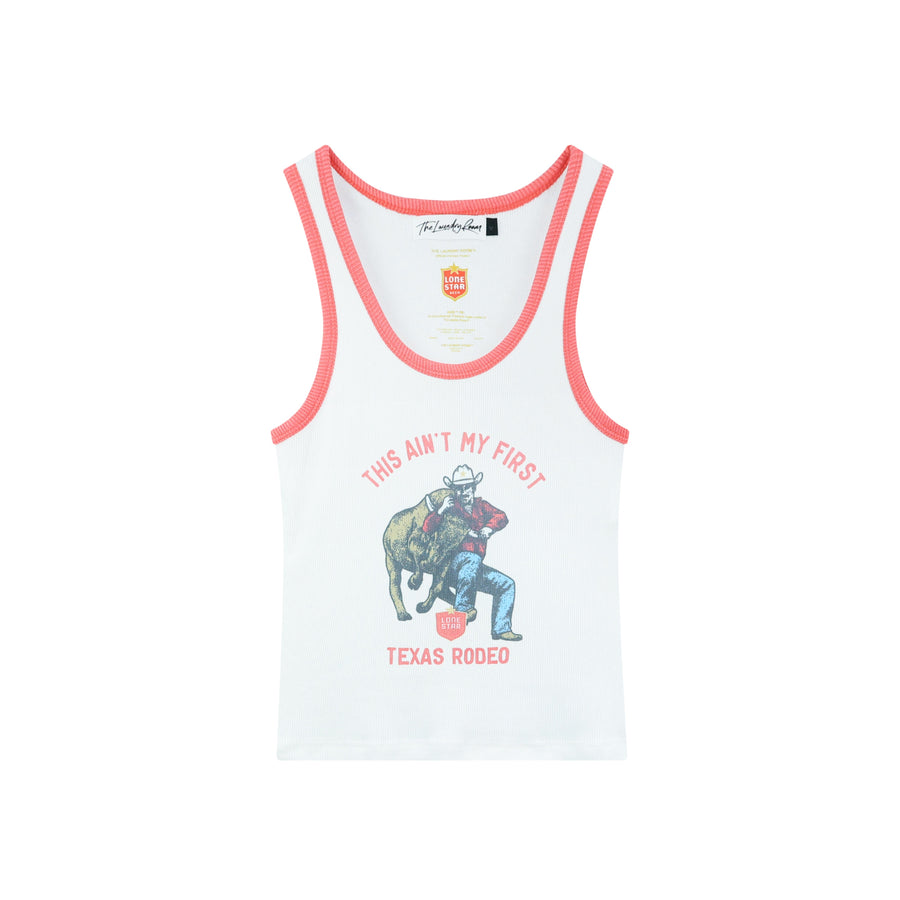 Lone Star Texas Rodeo - Rib Tank - White & Red - The Laundry Room